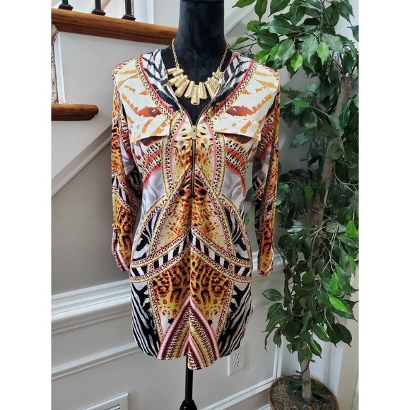 Nygard Women's Multicolor Polyester Round Neck Long Sleeve Blouse Size Medium - Picture 11 of 11